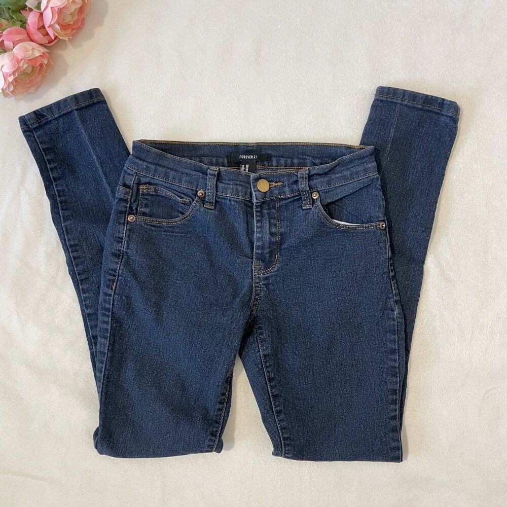Forever 21 Dark Wash Skinny Jeans Size 24 XS